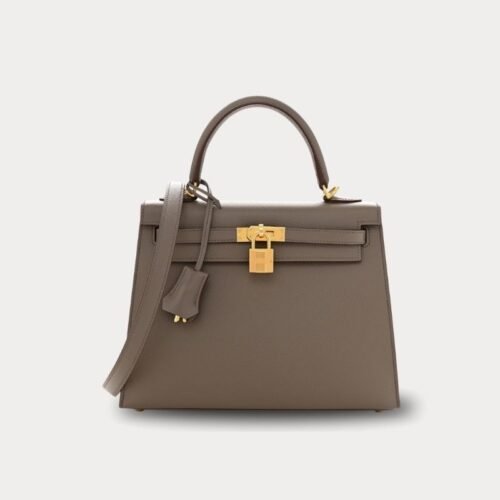 hermès kelly 25 etoupe epsom gold hardware
