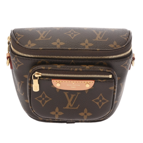 louis vuitton brown monogram canvas mini bumbag