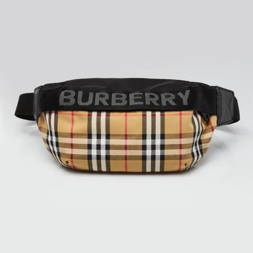 burberry medium vintage check nylon belt bag