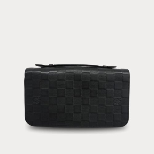 louis vuitton black damier infini leather zippy xl wallet