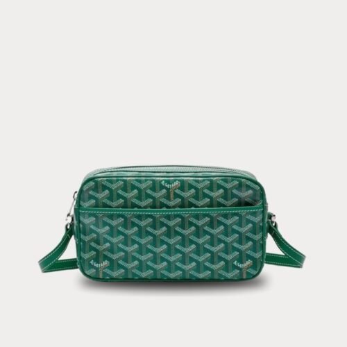 genuine goyard cafe messenger crossbody bag special green