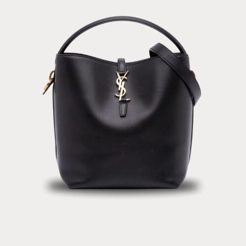 saint laurent le 37 leather bucket bag