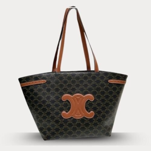celine teen honorine bag in triomphe canvas and calfskin