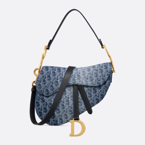 christian dior saddle handbag denime medium