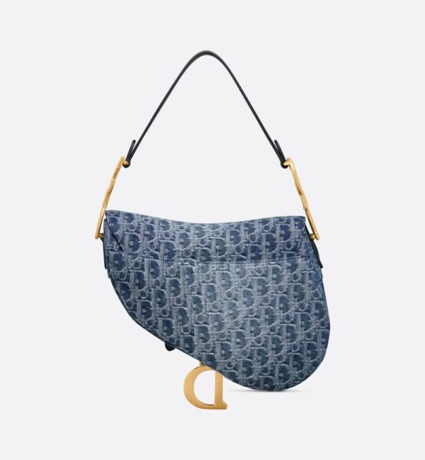 christian dior saddle handbag denime medium