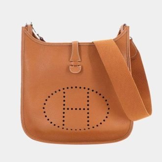 Hermès Mini Evelyne (Evelyne TPM) in Gold with Gold Hardware