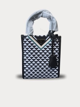 Prada Symbole jacquard tote bag