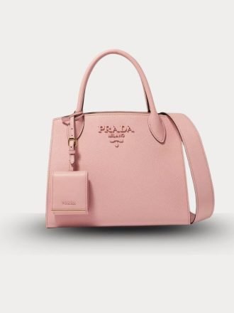 Prada monochrome saffiano leather bag