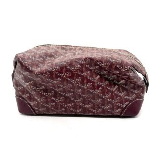 Goyard Bowling 25 Toiletry Bag – Burgundy Canvas and Leather