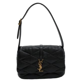 Saint Laurent Le 57 Monogram Shoulder Bag – Black Quilted Lambskin