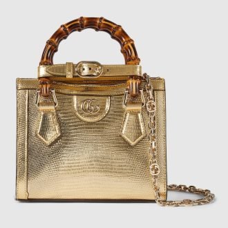 Gucci Diana lizard small tote bag