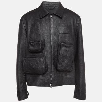 Louis Vuitton Monogram Embossed Utility Leather Jacket