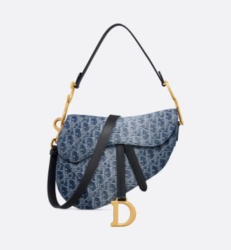 Christian Dior Saddle Handbag DENIME Medium