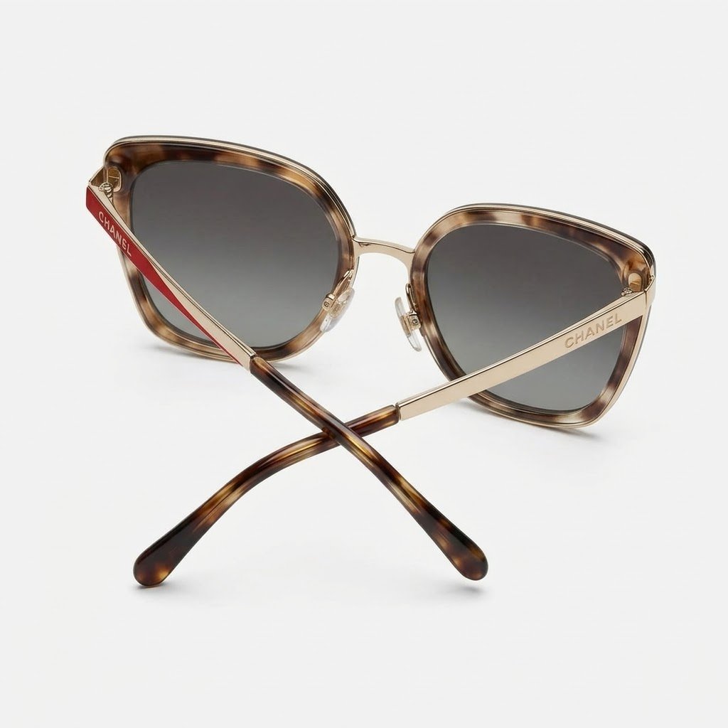 Chanel – Tortoiseshell Square Sunglasses - Image 2