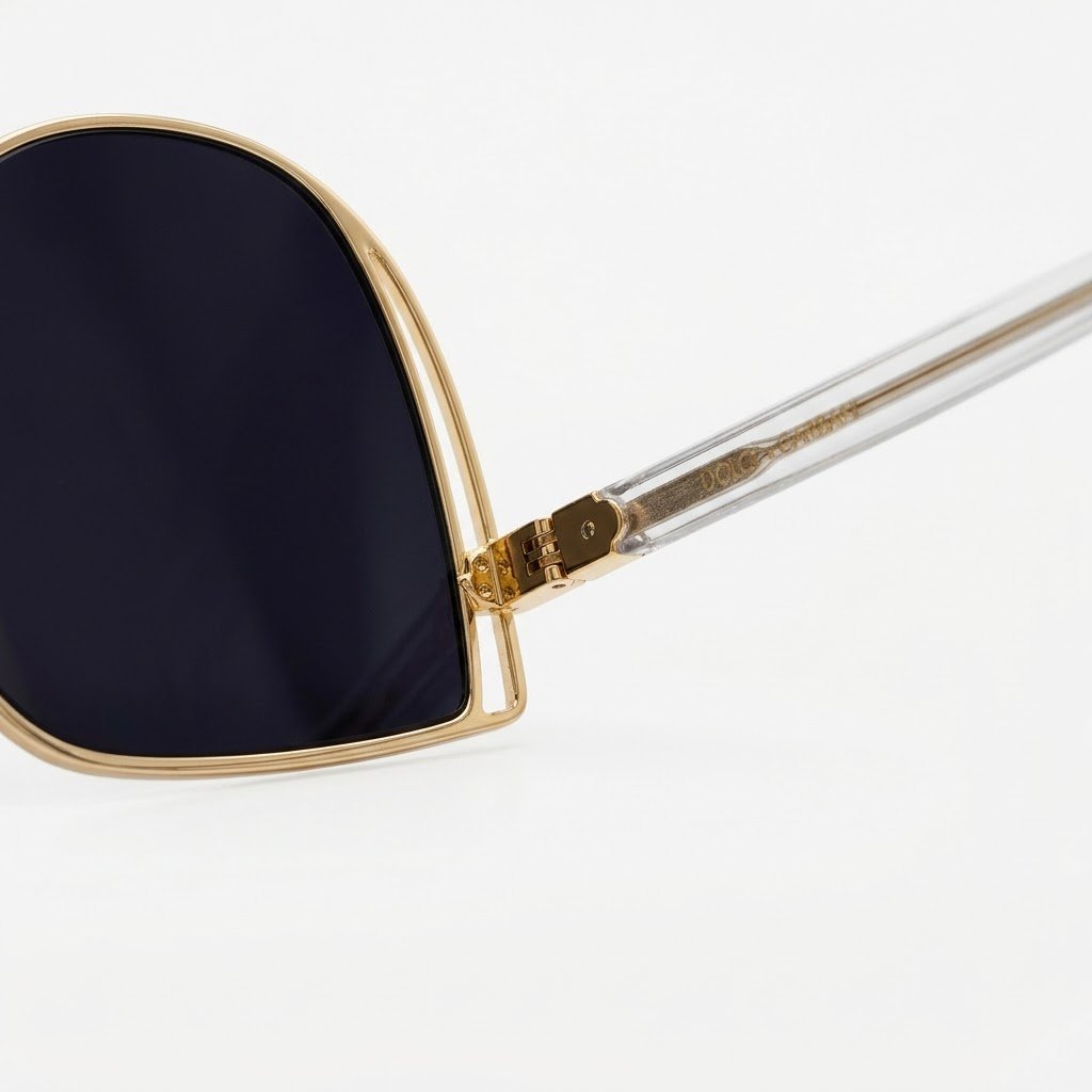 DG – Gold-Tone Dark-Lens Sunglasses - Image 3