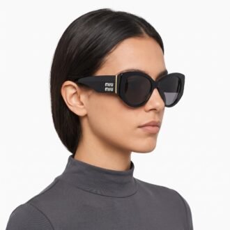 Miu Miu – Black Cat-Eye Sunglasses