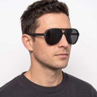 High Fashioned – Black Aviator Sunglasses