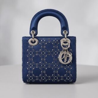 Lady Dior – Navy Studded Handbag