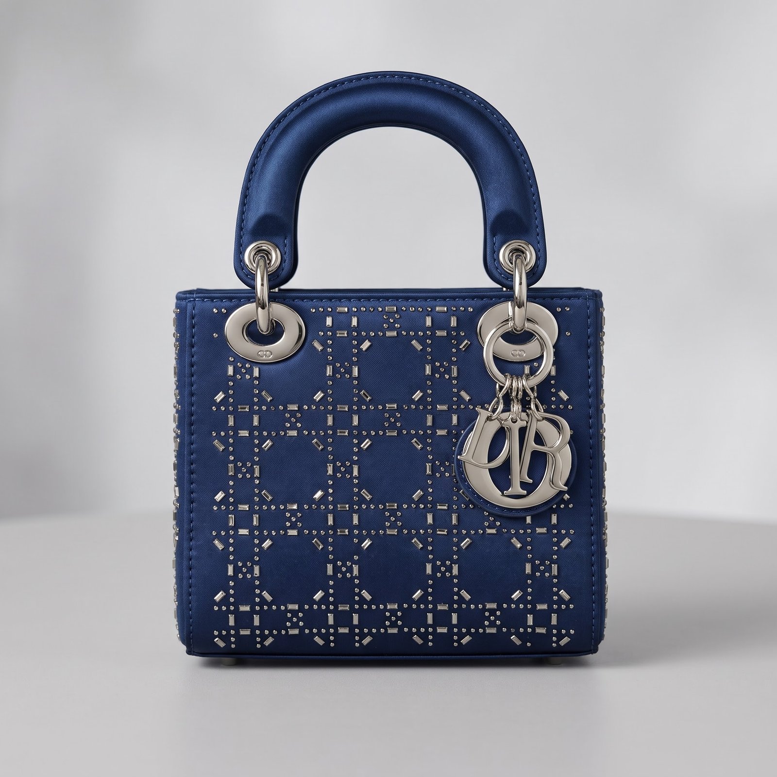 Lady Dior – Navy Studded Handbag