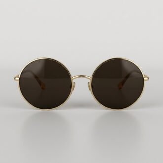 DG – Round Gold-Tone Sunglasses