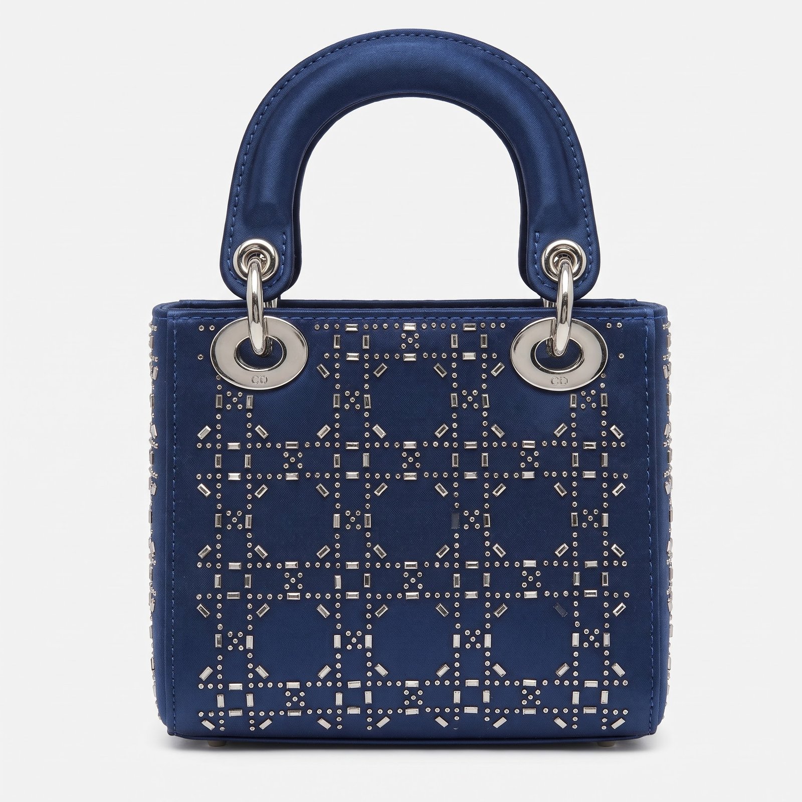 Lady Dior – Navy Studded Handbag - Image 3