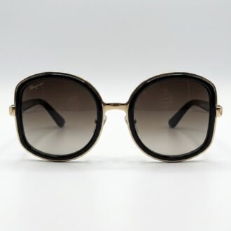 Salvatore Fr – Black Gold-Tone Sunglasses