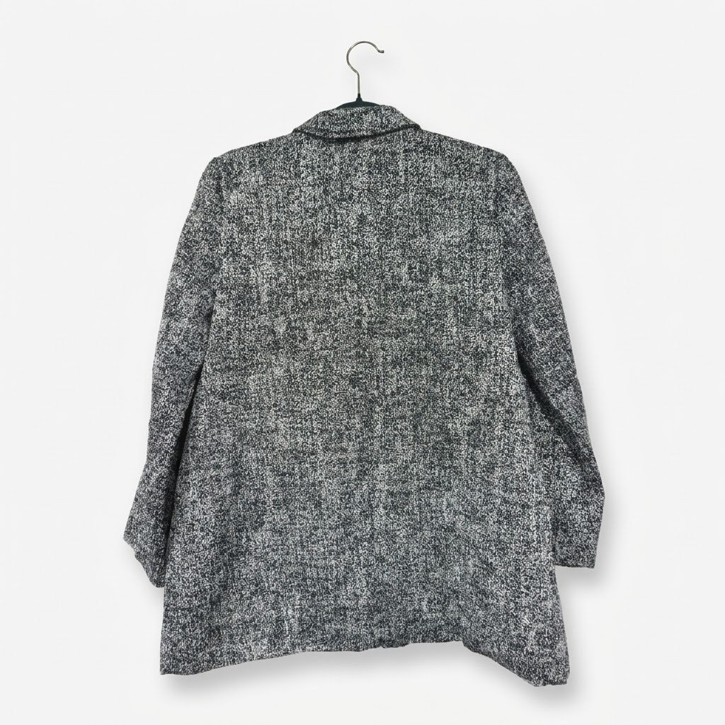 Tweed Blazer Coat with Double-Breasted Button Front - Image 2