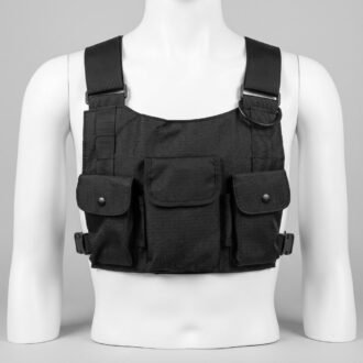 Utility Chest Rig with Adjustable Straps and Multiple Pockets