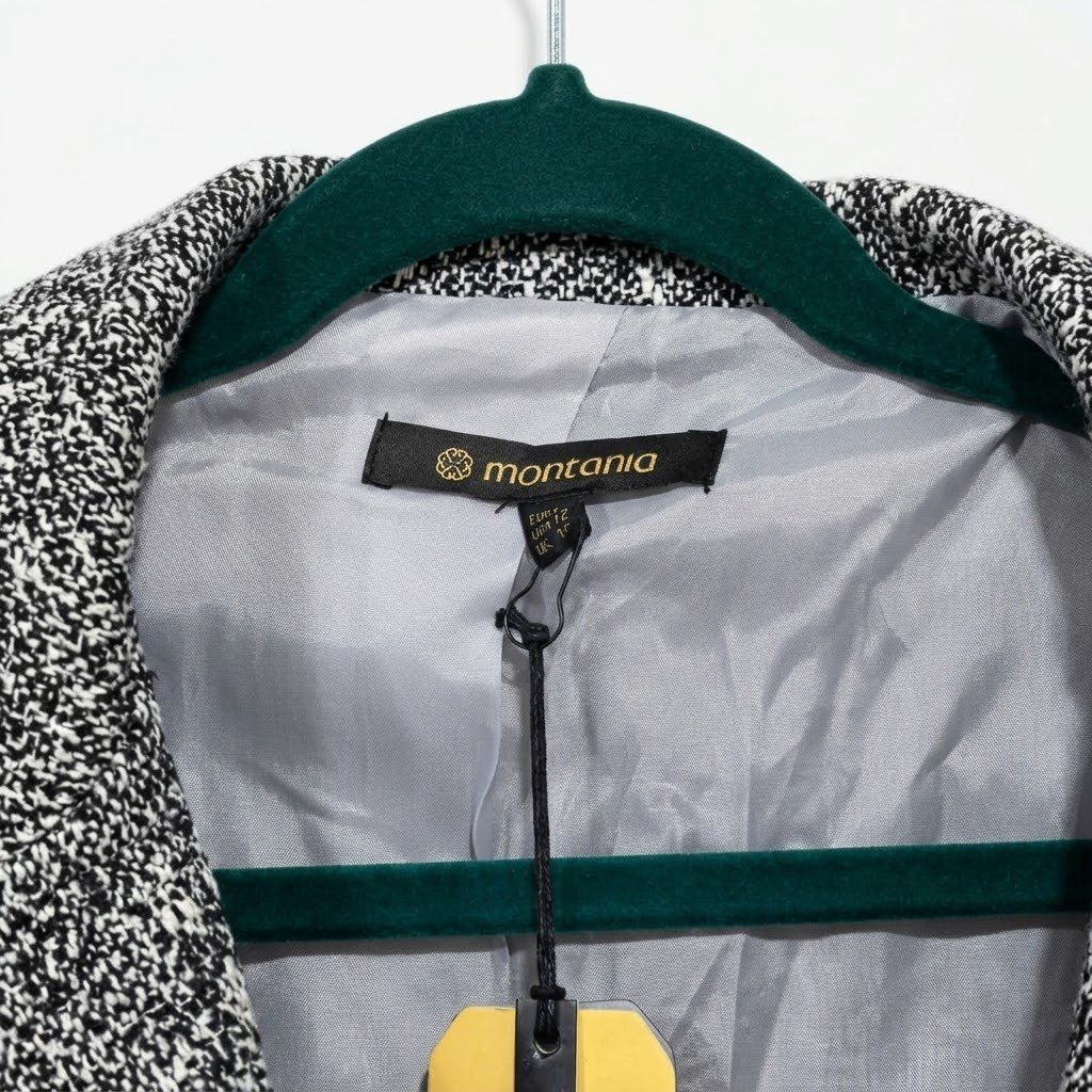 Tweed Blazer Coat with Double-Breasted Button Front - Image 3