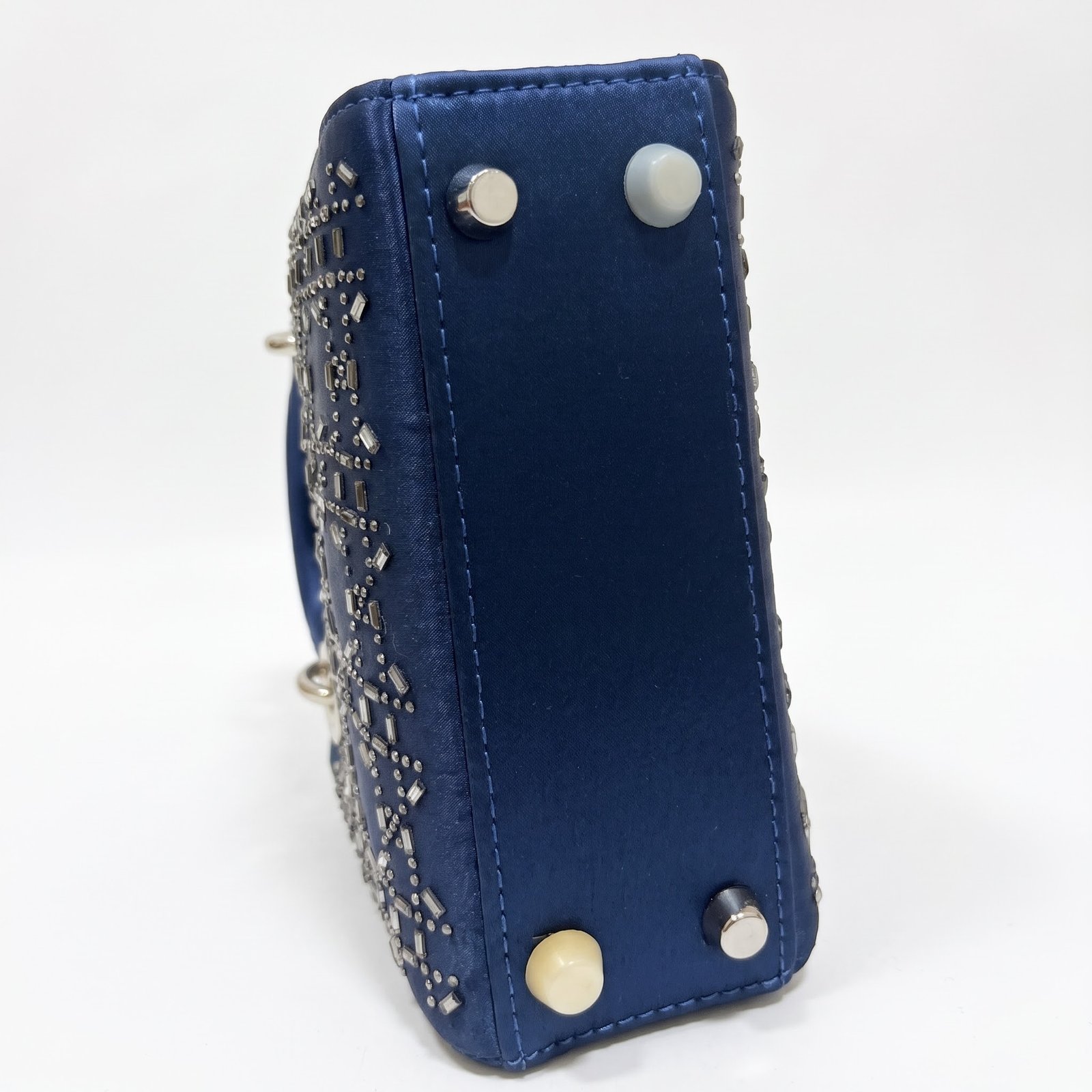 Lady Dior – Navy Studded Handbag - Image 2